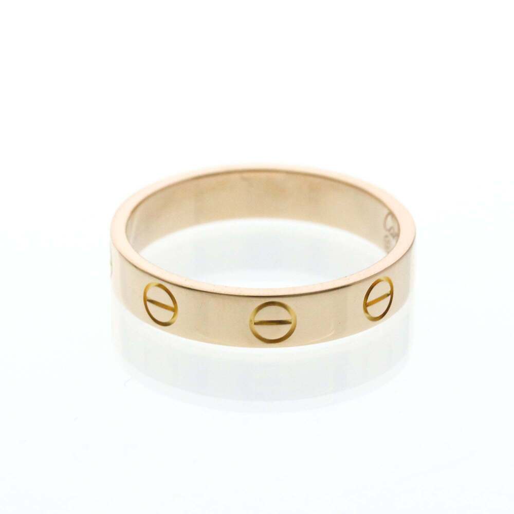Cartier Mini Love Ring Pink Gold (18K) Fashion No Stone Band Ring Pink Gold - Picture 2 of 9